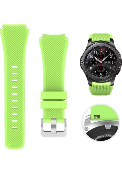 Samsung Galaxy Watch 46MM Classic Çapraz Frontier Kayış Kordon Açık Yeşil fiyatları