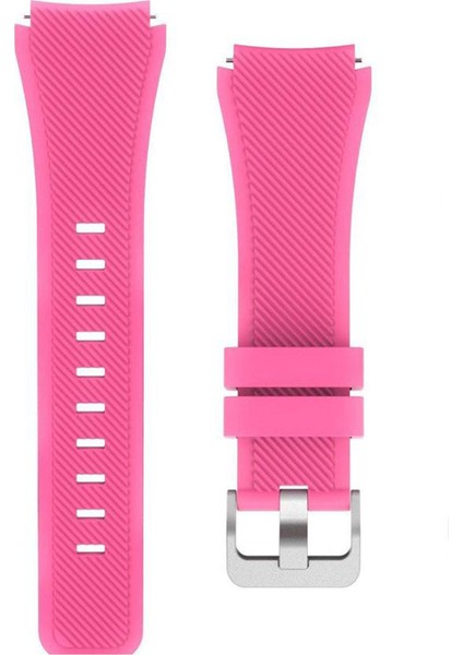 Samsung Galaxy Watch 46MM Classic Çapraz Frontier Kayış Kordon Pembe