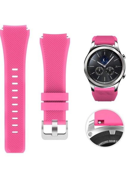 Samsung Galaxy Watch 46MM Classic Çapraz Frontier Kayış Kordon Pembe fiyatları