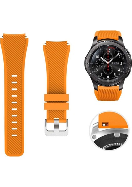 Samsung Galaxy Watch 46MM Classic Çapraz Frontier Kayış Kordon Turuncu fiyatları