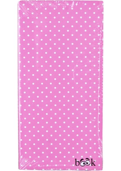 Parlak Puantiye Desenli Pembe Çizgisiz Not Defteri