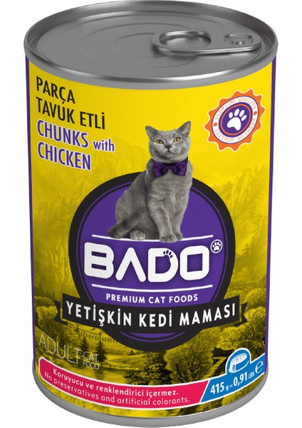 Yetişkin Yaş Kedi Maması Tavuk Etli 415 gr