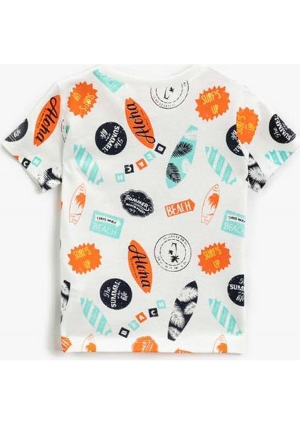 Koton Baskılı Erkek Tişört Pamuklu Tshirt 1YMB18062ZK