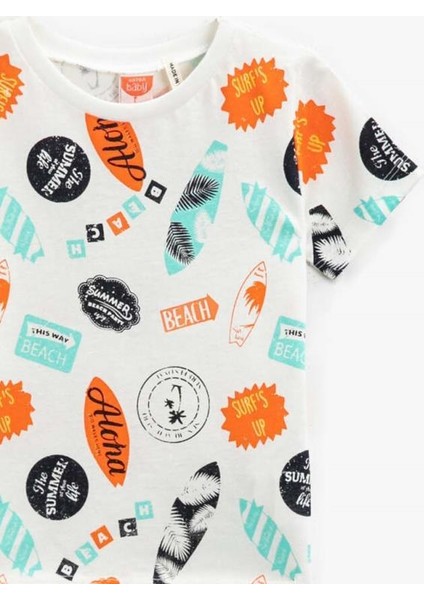 Koton Baskılı Erkek Tişört Pamuklu Tshirt 1YMB18062ZK