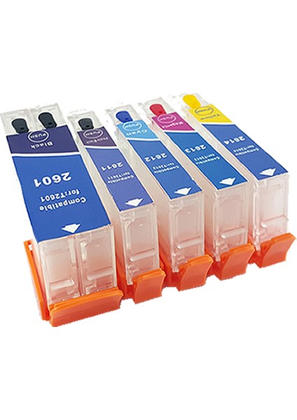 Epson T26 (T2601 & T2611-T2614) Uyumlu Kolay Dolan Kartuş - 5 Renk