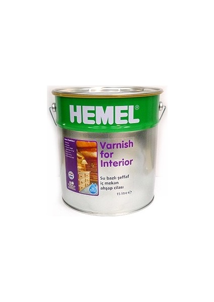 Hemel Varnish For Interior Su Bazlı - Aqua Lambri Cila Iç Mekan 15 Lt