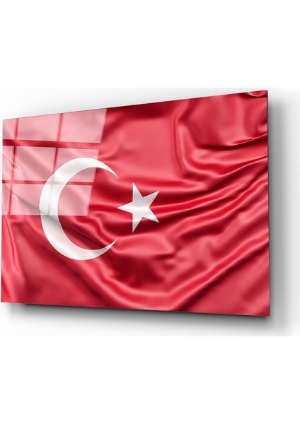 Türk Bayrağı Cam Tablo