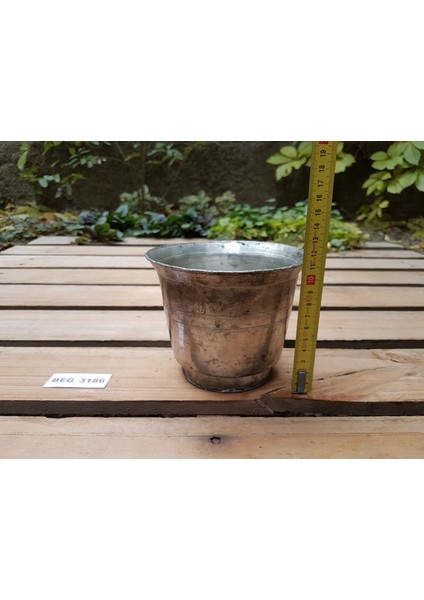 Eski Bakır Kase Çap:14 cm H:11 cm BEG_3186