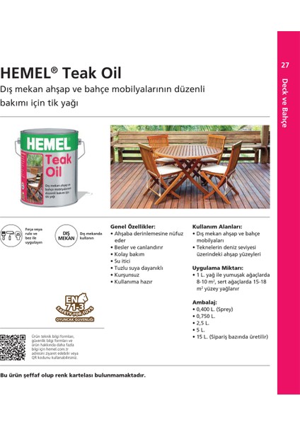Teak Oil Yağ Teak Yağı 5 Lt fiyatları
