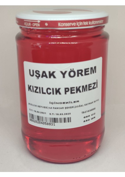 Uşak Yörem Kızılcık Pekmezi 800 gr