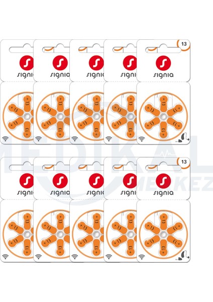 Işitme Cihazı Pili Signia 10'lu Paket 13 Numara