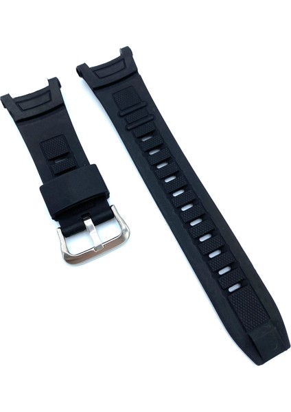 Casio Pro Trek PRG-130 Uyumlu Siyah Silikon Saat Kordonu CAS104