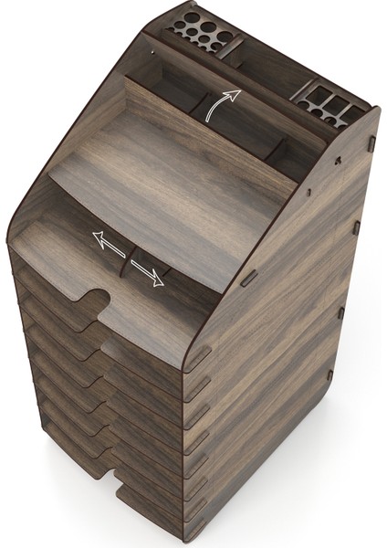 A4 Design Otto Tower Masaüstü Organizer Evrak Rafı Ceviz fiyatları