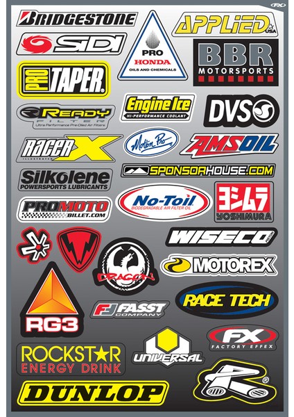 Sticker Master Sticker Master 31 Parça Marka Stickers Motorcycle Stickers Motorcycle Helmet For Laptop Luggage Skateboard Guitar Graffiti Etiket Çıkartma Oto Motor Pc Etiket