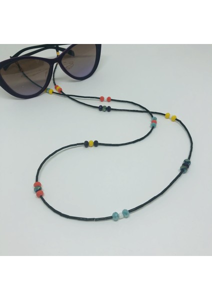 Kristal ve Boru Boncuk Gözlük Askısı