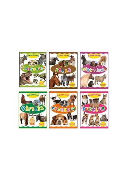 Çıkartmalı Hayvanlar Serisi (6 Kitap Takım)
