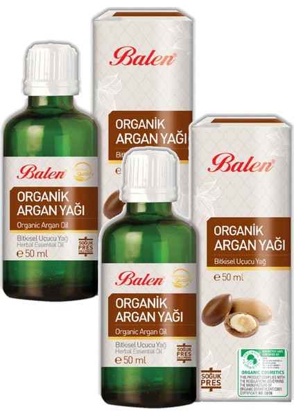 Organik Argan Yağı Soğuk Pres 2 x 50 ml