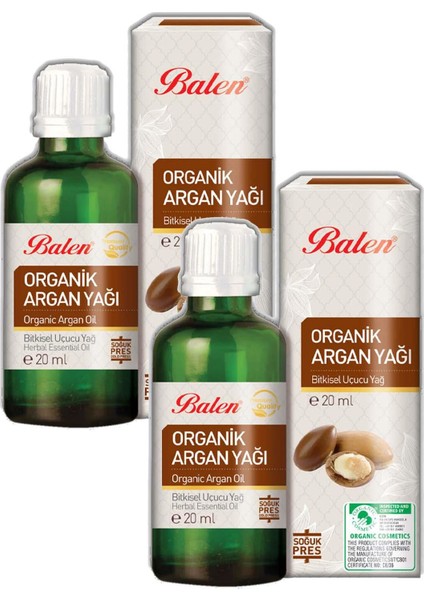 Organik Argan Yağı Soğuk Pres 2 x 20 ml