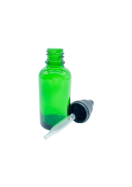 Kırılır Kapak İnce Cam Damlalık Şişe Siyah 30 ml 10'lu