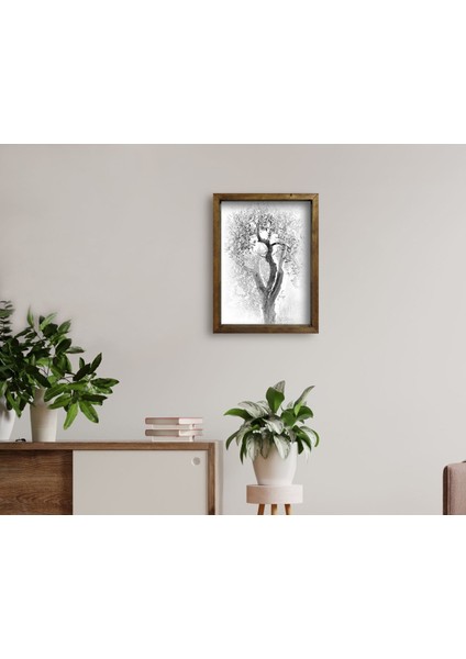 Gift Doğal Masif Ahşap Çerçeveli Tablo 45X65CM-31