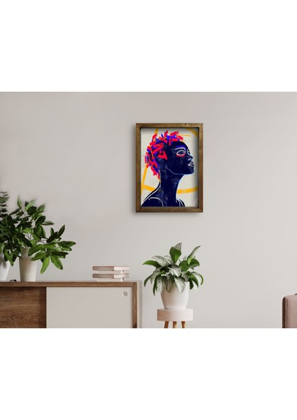 Gift Doğal Masif Ahşap Çerçeveli Tablo 45X65CM-25
