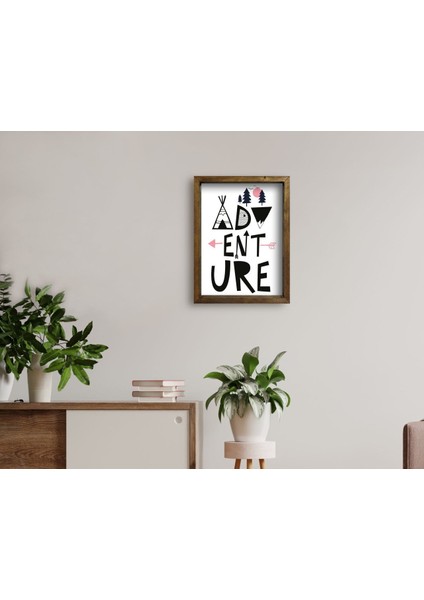 Gift Doğal Masif Ahşap Çerçeveli Tablo 45X65CM-35