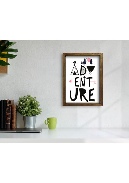 Gift Doğal Masif Ahşap Çerçeveli Tablo 45X65CM-35