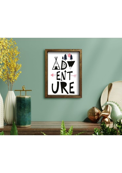 Gift Doğal Masif Ahşap Çerçeveli Tablo 45X65CM-35