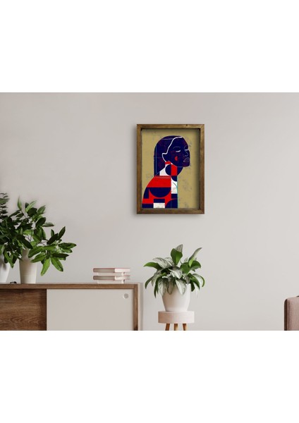 Gift Doğal Masif Ahşap Çerçeveli Tablo 45X65CM-30