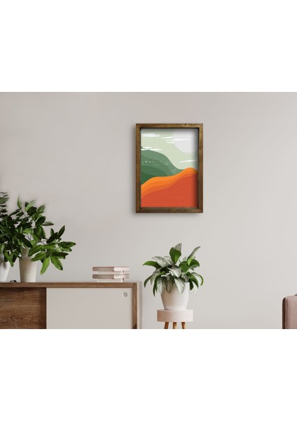 Gift Doğal Masif Ahşap Çerçeveli Tablo 45X65CM-51