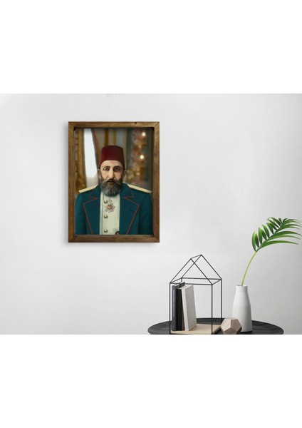 Gift Sultan Iı Abdülhamid Han Tasarımlı Doğal Masif Ahşap Çerçeveli Tablo 45X65CM-7 modelleri