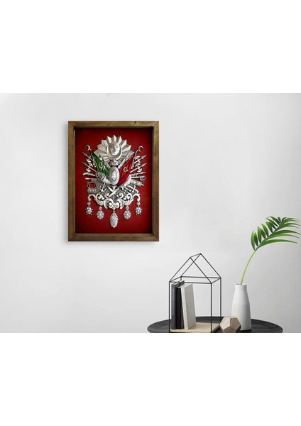 Gift Osmanlı Arması Tasarımlı Doğal Masif Ahşap Çerçeveli Tablo 45X65CM-5 modelleri
