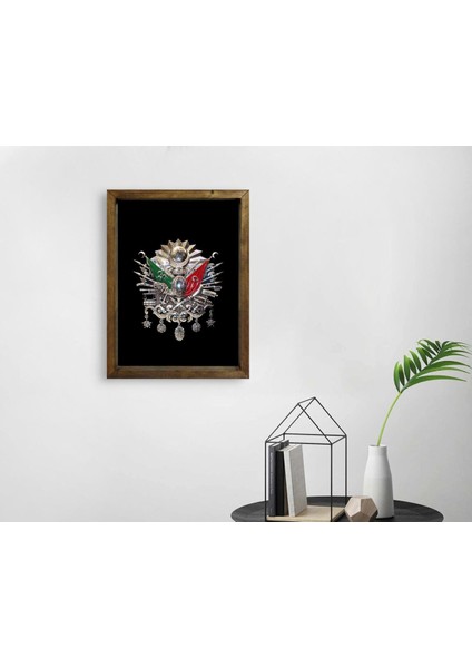Gift Osmanlı Arması Tasarımlı Doğal Masif Ahşap Çerçeveli Tablo 45X65CM-2 modelleri