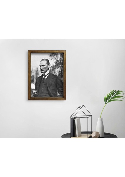 Bk Gift Atatürk Tasarımlı Doğal Masif Ahşap Çerçeveli Tablo 45X65CM-29