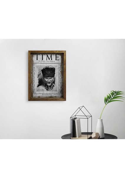 Gift Atatürk Tasarımlı Doğal Masif Ahşap Çerçeveli Tablo 45X65CM-30 modelleri