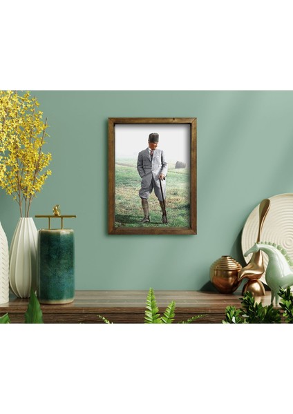 Gift Atatürk Tasarımlı Doğal Masif Ahşap Çerçeveli Tablo 45X65CM-27 fırsatları