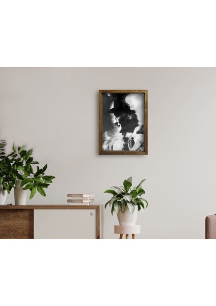 Gift Atatürk Tasarımlı Doğal Masif Ahşap Çerçeveli Tablo 45X65CM-24