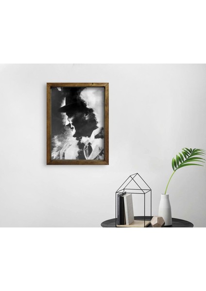 Gift Atatürk Tasarımlı Doğal Masif Ahşap Çerçeveli Tablo 45X65CM-24 modelleri