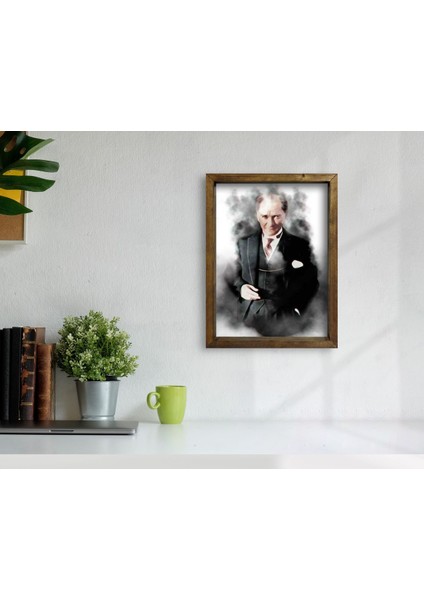 Gift Atatürk Tasarımlı Doğal Masif Ahşap Çerçeveli Tablo 45X65CM-5 fiyatları