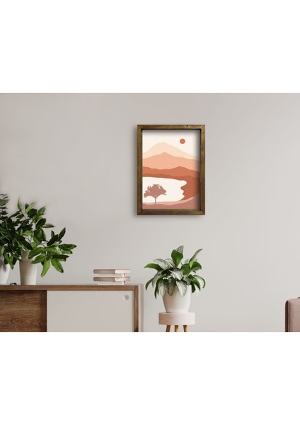Gift Doğal Masif Ahşap Çerçeveli Tablo 45X65CM-82