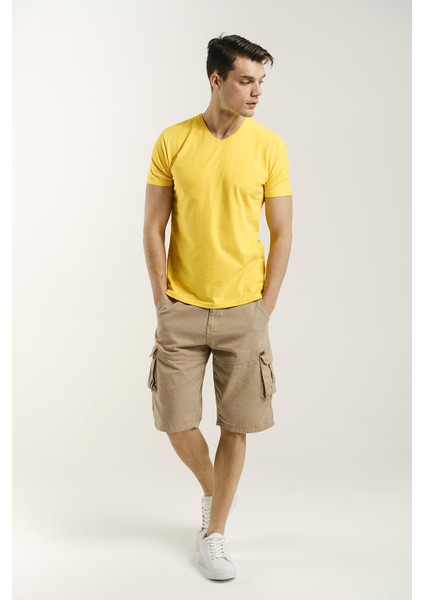 Riley V Yaka Slim Fit Basic Erkek Tshirt