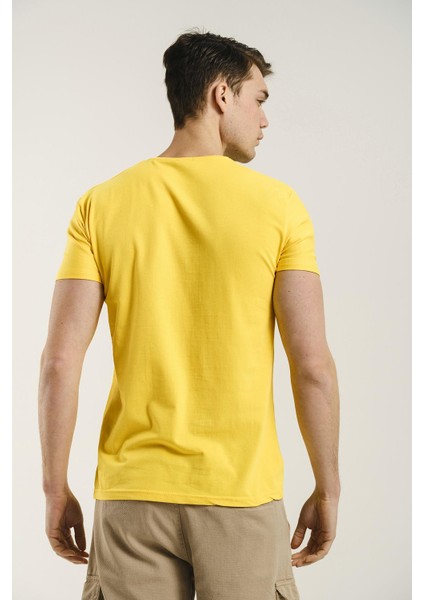 Riley V Yaka Slim Fit Basic Erkek Tshirt
