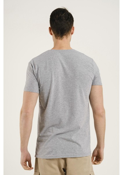 Riley V Yaka Slim Fit Basic Erkek Tshirt