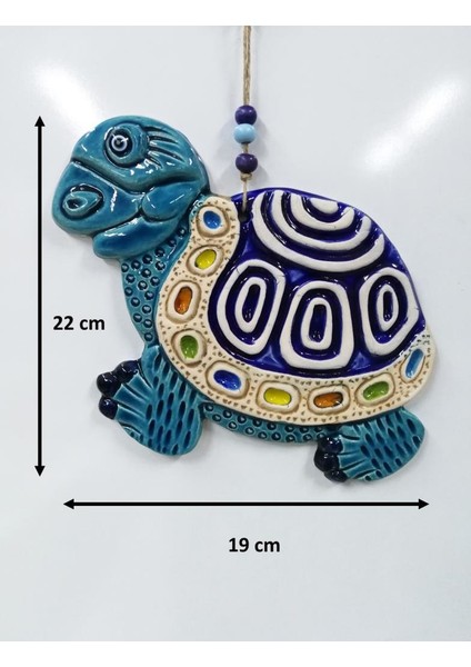 Seramik Kaplumbağa Figürlü Dekoratif El Işi Duvar Süsü Nazarlık fırsatları