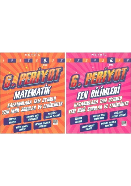 Netbil 6. Sınıf Periyot Matematik-Fen Soru Bankası Seti