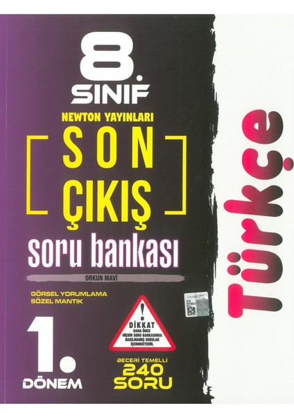 8. Sınıf Türkçe 1. Dönem Son Çıkış Soru Bankası Evdekal