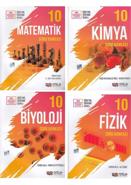 10. Sınıf 4'lü Sayısal Soru Bankası Seti (M-F-K-B)