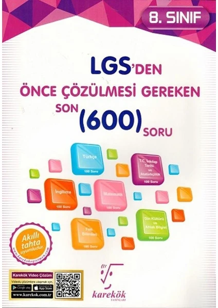 Karekök Yayıncılık LGS Den Önce Çözülmesi Gereken Son 600 Soru