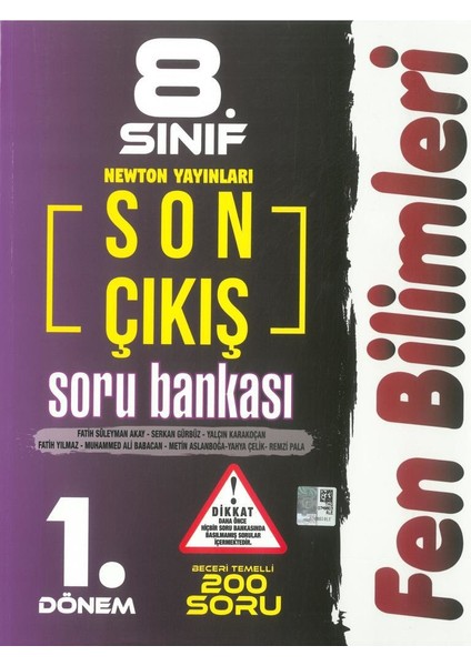 8. Sınıf Fen Bilimleri 1. Dönem Son Çıkmış Soru Bankası Evdekal