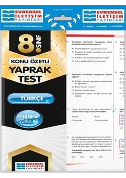 8.Sınıf Türkçe Yaprak Test